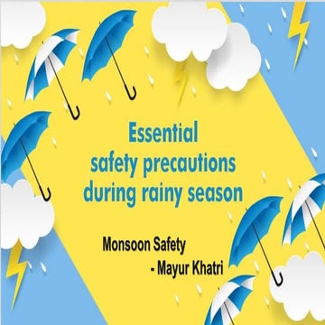 Essential Safety precautions during monsoon season