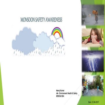 Monsoon safety awareness &amp; preparations.... Environment Health & Safety
