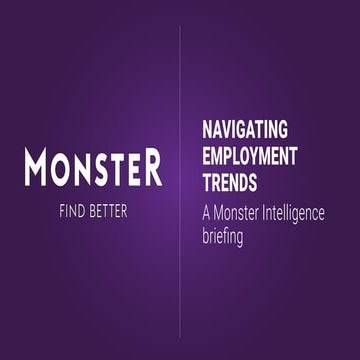 Navigation Employment Trends: A Monster Intelligence briefing