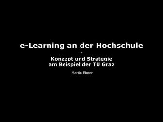 eLearning an der Hochschule 