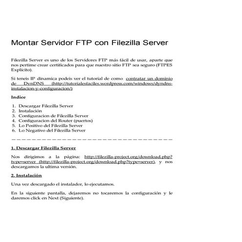 Montar servidor ftp con filezilla server 