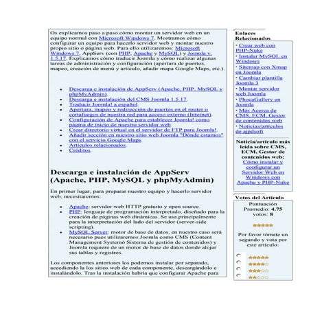Montar un servidor web win7