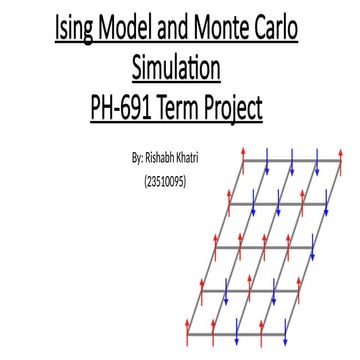 Montecaro simulation and Ising Model with code | PPTX