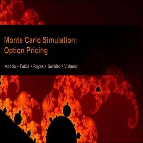 Monte carlo option pricing final v3