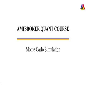 Monte Carlo Simulation for Trading System in AmiBroker