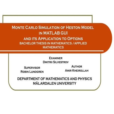 Monte Carlo Simulation Of Heston Model In Matlab(1)