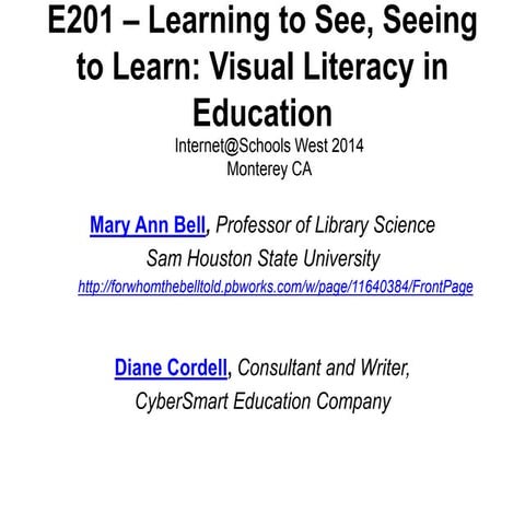 Learning to See, Seeing to Learn: Visual Literacy in Education