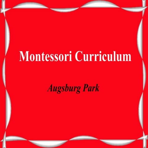 Montessori Curriculum
