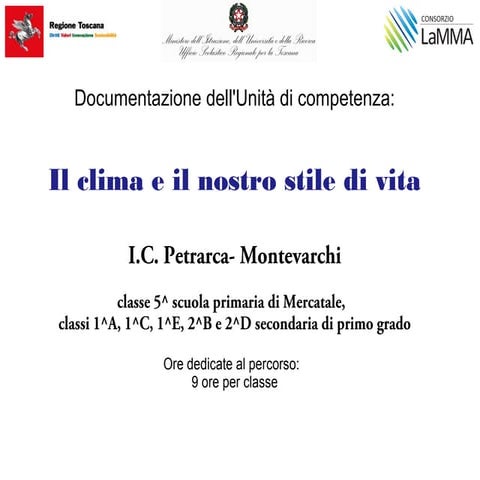 Il clima e il nostro stile di vita-UdC