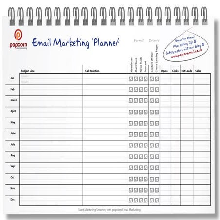 Monthly Email Marketing planner Template | PDF