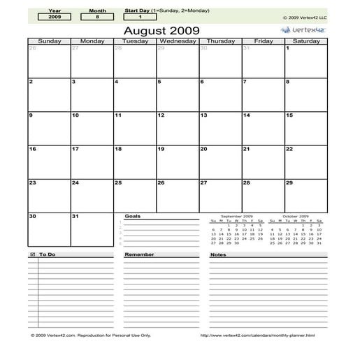 Monthly Planner