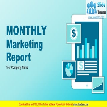 Monthly Marketing Report Complete PowerPoint Deck With Slides