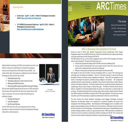 Monthly Newsletter Issue 5 Date 4 2012