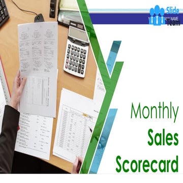 Monthly Sales Scorecard PowerPoint Presentation Slides