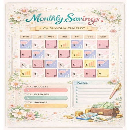 MONTHLY SAVING.pdf Monthly Savings Planner - Track Your Savings and ...