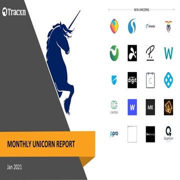 Tracxn - Monthly Unicorn Report - Jan 2021