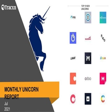 Tracxn -Monthly Unicorn - July 2021