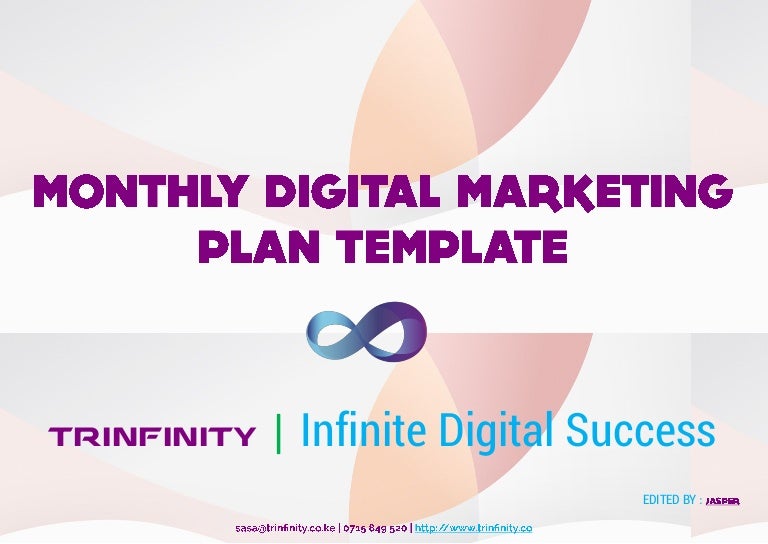 Monthly Digital Marketing Planning Template – Plan your ...