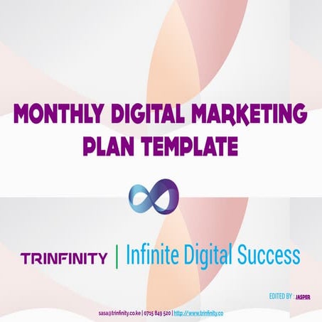 Monthly Digital Marketing Planning Template – Plan your monthly digital campaign