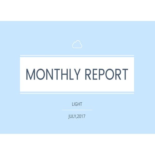 Monthly Report For Your Business