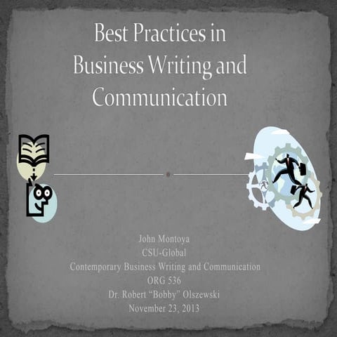 ORG536 Best Practices in Business Writing and Communication