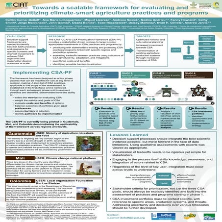 Towards a scalable framework for evaluating and prioritizing climate‐smart ag...