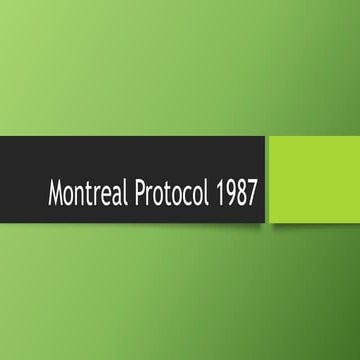 Montreal protocol 1987 | PPTX