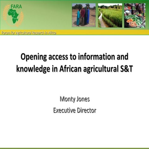 Opening access to information and knowledge in African agricultural S&T
