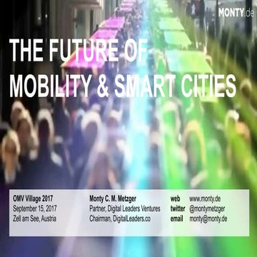 The Future of Mobility & Smart Cities