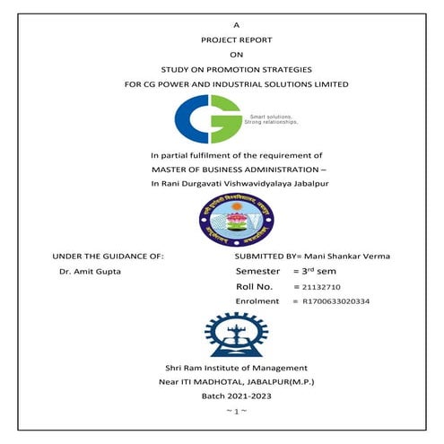 A STUDY ON PROMOTIONAL STRATEGY | PDF