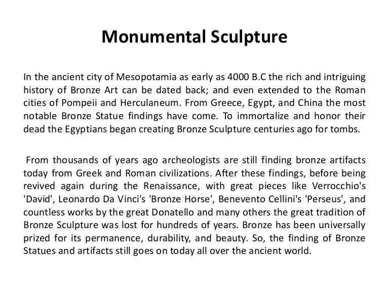 Monumental sculpture