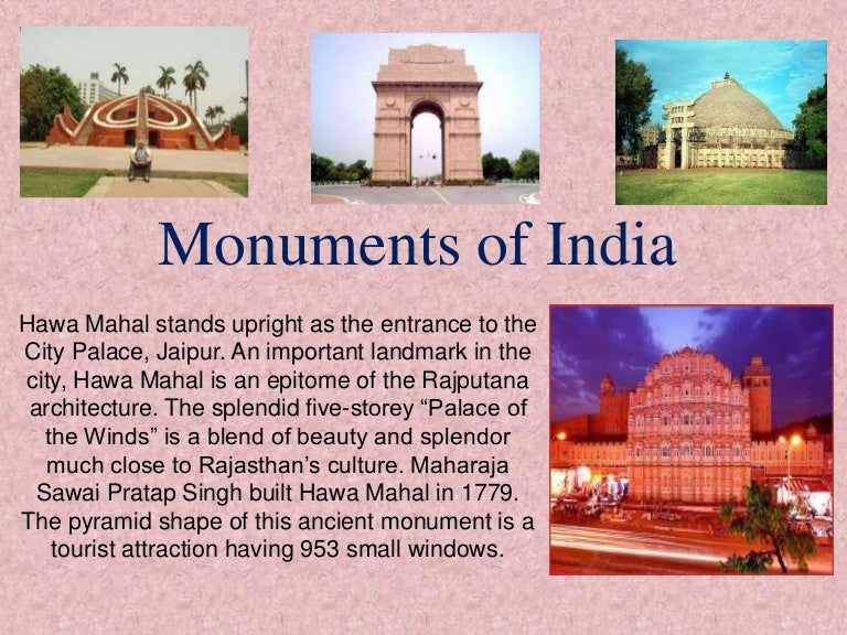 indian monuments essay