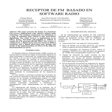 Receptor de FM Basado en Software Radio (Paper)