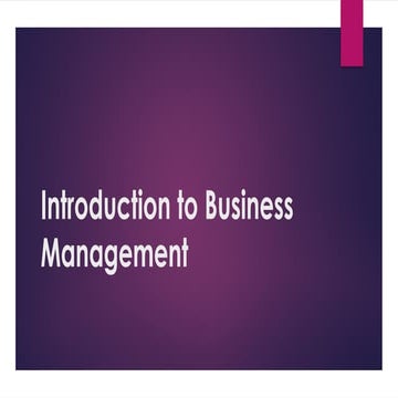 "MOOC: Introduction to Business Management – A Complete Guide"