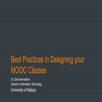 Best Practices in Designing MOOC | PPT