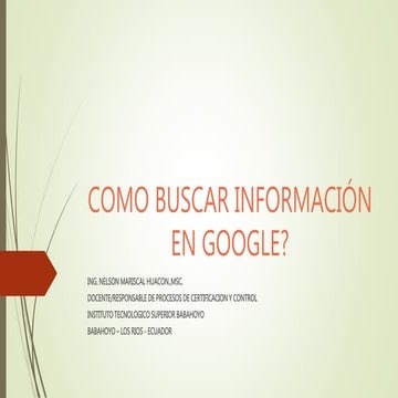 Mooc: BUSCAR INFORMACIÓN EN GOOGLE