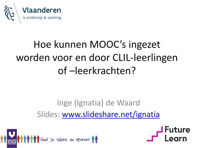 MOOC CLIL in gusco project voor workshop Vlaams onderwijs