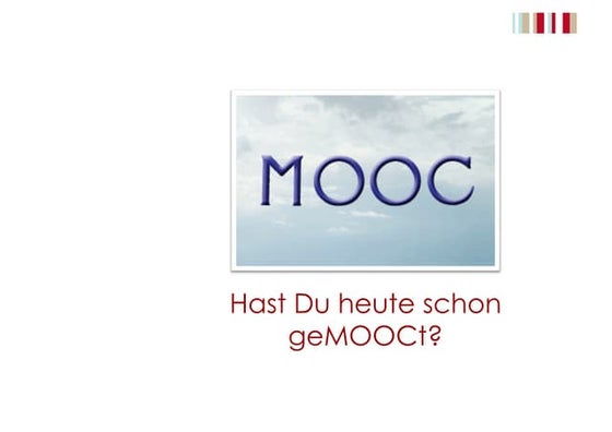 Webinar "Hast Du heute schon geMOOCt?"