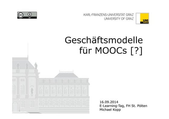Geschäftsmodelle für MOOCs [?]