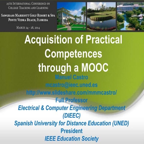 Acquisition of Practical Competences through a MOOC