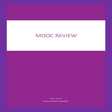 Mooc overview