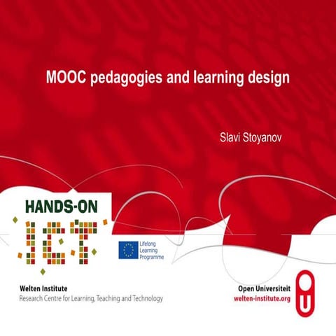Mooc pedagogies and learning design