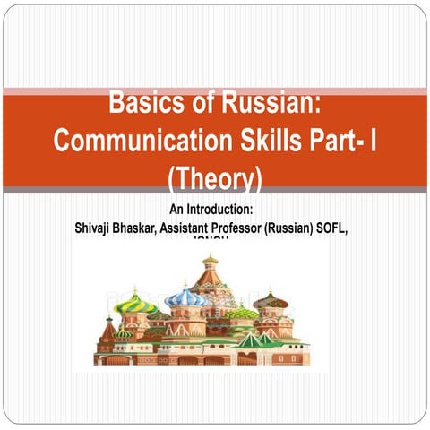 Introduction to the Basics of Russian | PPTX