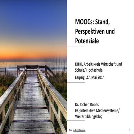MOOCs: Stand, Perspektiven und Potenziale