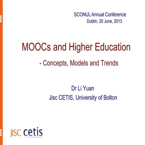 MOOCs and Higher Education - Concepts, Models and Trends