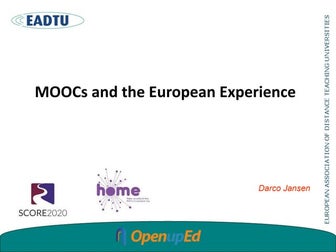 MOOCs and the european experience