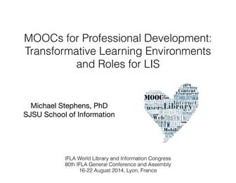 MOOCs for Professional Development: Transformative Learning Environments and ...