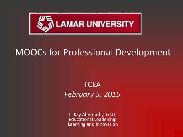 Moo cs for professional development tcea feb 2015