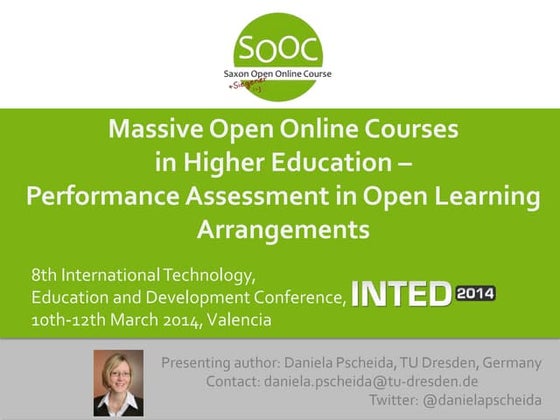 Massive Open Online Courses in Higher Education – Performance Assessment in O...
