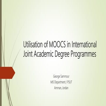 MOOCs in Joint/Dual Degrees